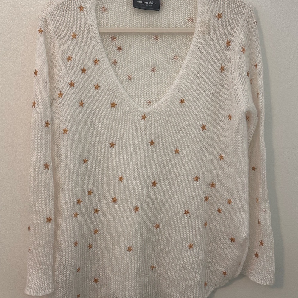 Wooden Ship Star Pattern Sweater size XS